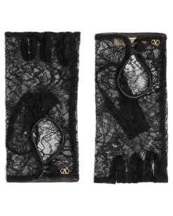 Handschuhe im Biker-Look - Schwarz
