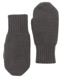 Handschuhe mit gerippten Bündchen - Grau