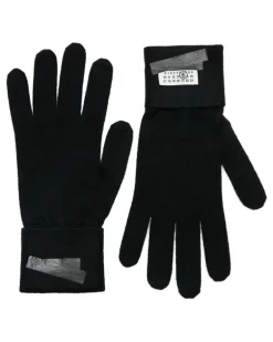 Handschuhe mit Nummern-Motiv - Schwarz