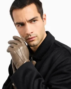 Handschuhe Nappaleder mit Kaschmirfutter Show Beige