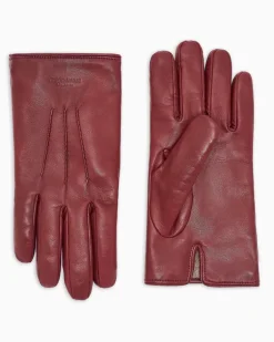 Handschuhe Nappaleder mit Kaschmirfutter Show Rot
