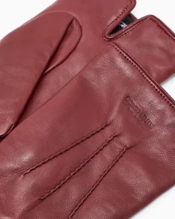 Handschuhe Nappaleder mit Kaschmirfutter Show Rot