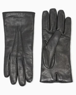 Handschuhe Nappaleder mit Kaschmirfutter Show Schwarz