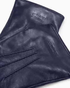 Handschuhe Nappaleder mit Kaschmirfutter Show Blau