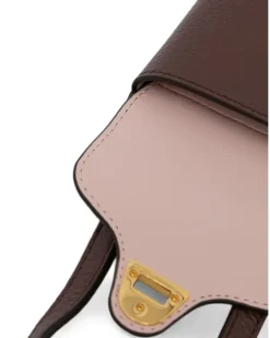 Handyhülle aus gekörntem Leder - Braun