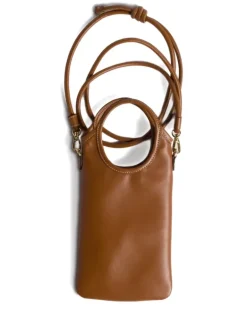 Handyhülle aus Leder - Braun