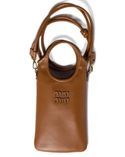 Handyhülle aus Leder - Braun