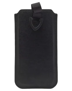 Handyhülle aus Leder - Schwarz