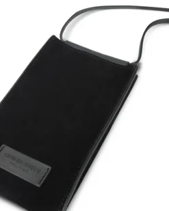Handyhülle aus Leder - Schwarz