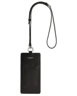 Handyhülle aus Leder - Schwarz