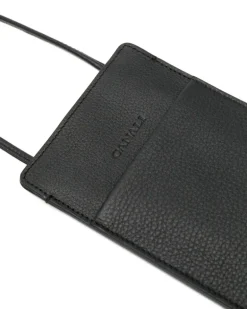 Handyhülle aus Leder - Schwarz