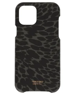 Handyhülle mit Leoparden-Print - Schwarz