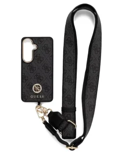 Handyhülle mit Monogramm-Print - Schwarz