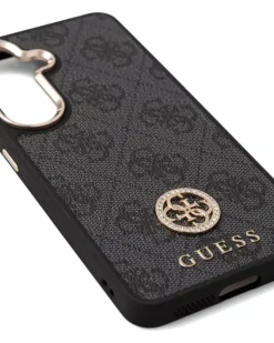 Handyhülle mit Monogramm-Print - Schwarz