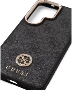 Handyhülle mit Monogramm-Print - Schwarz