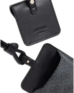 Handyhülle mit Monogramm-Print - Schwarz