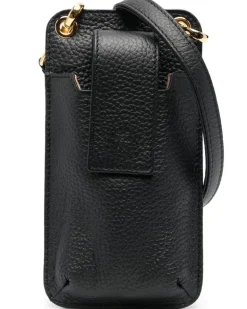Handytasche aus Leder - Schwarz
