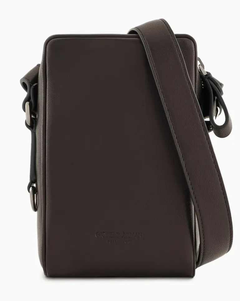 Handytasche aus Nappaleder Schwarz