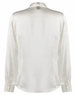 Hemd aus Satin - Weiß