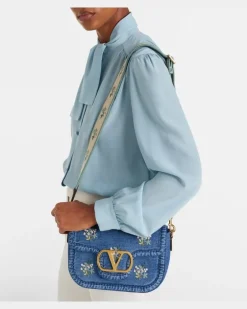 Henkeltasche Alltime Medium aus Denim Blau