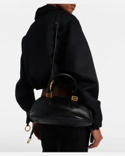 Henkeltasche Bolero Mini aus Leder Schwarz