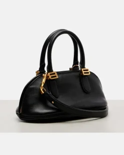Henkeltasche Bolero Mini aus Leder Schwarz