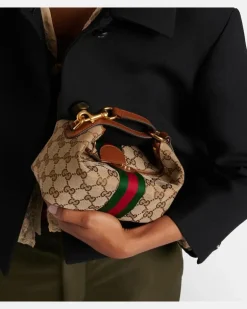 Henkeltasche Gucci J Mini aus Canvas Beige