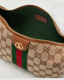Henkeltasche Gucci J Mini aus Canvas Beige
