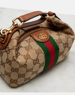Henkeltasche Gucci J Mini aus Canvas Beige