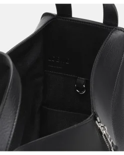 Henkeltasche Hammock Small aus Leder Schwarz