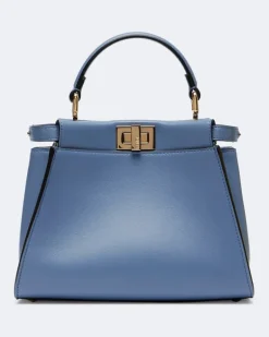 Henkeltasche Peekaboo® Mini aus Leder peekaboo Blau