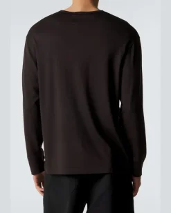 Henley-Top Kuyto aus Wolle Braun