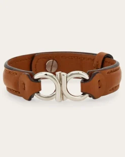 Herren Armband mit Doppel-Gancini Braun