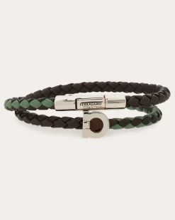 Herren Armband mit Gancini (20cm) Grün