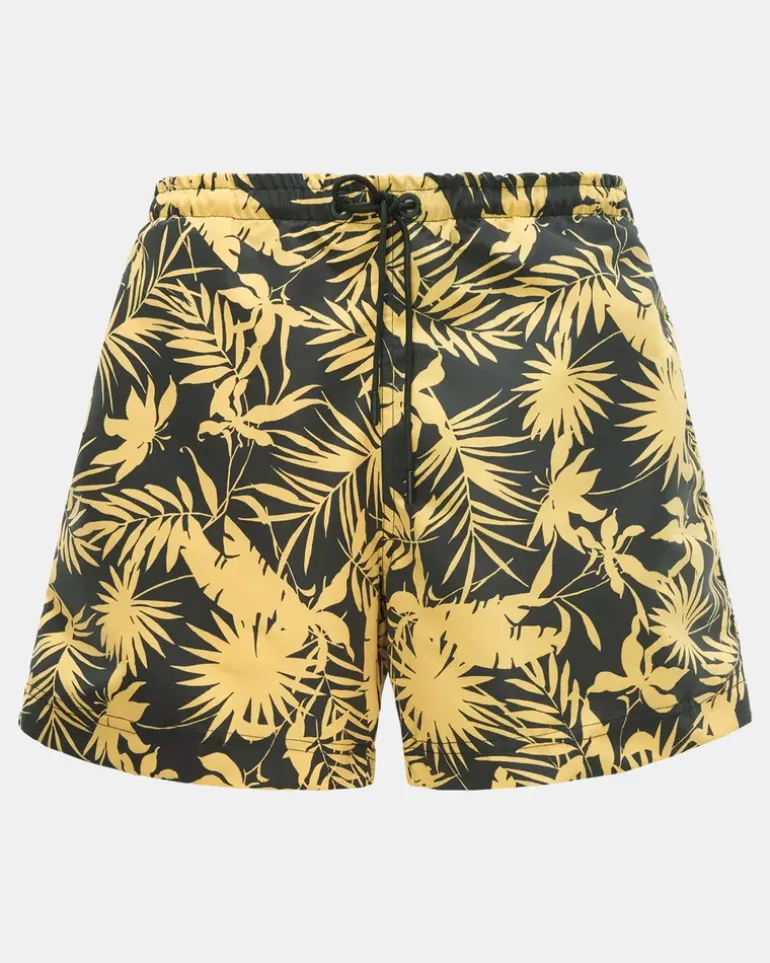 Herren - Badeshorts gelb/schwarz gemustert