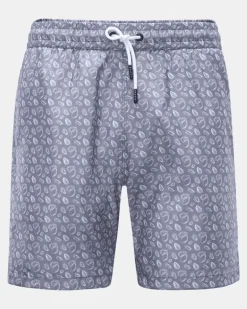 Herren - Badeshorts grau gemustert