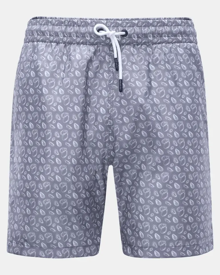 Herren - Badeshorts grau gemustert