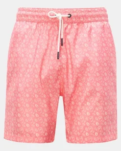 Herren - Badeshorts koralle gemustert