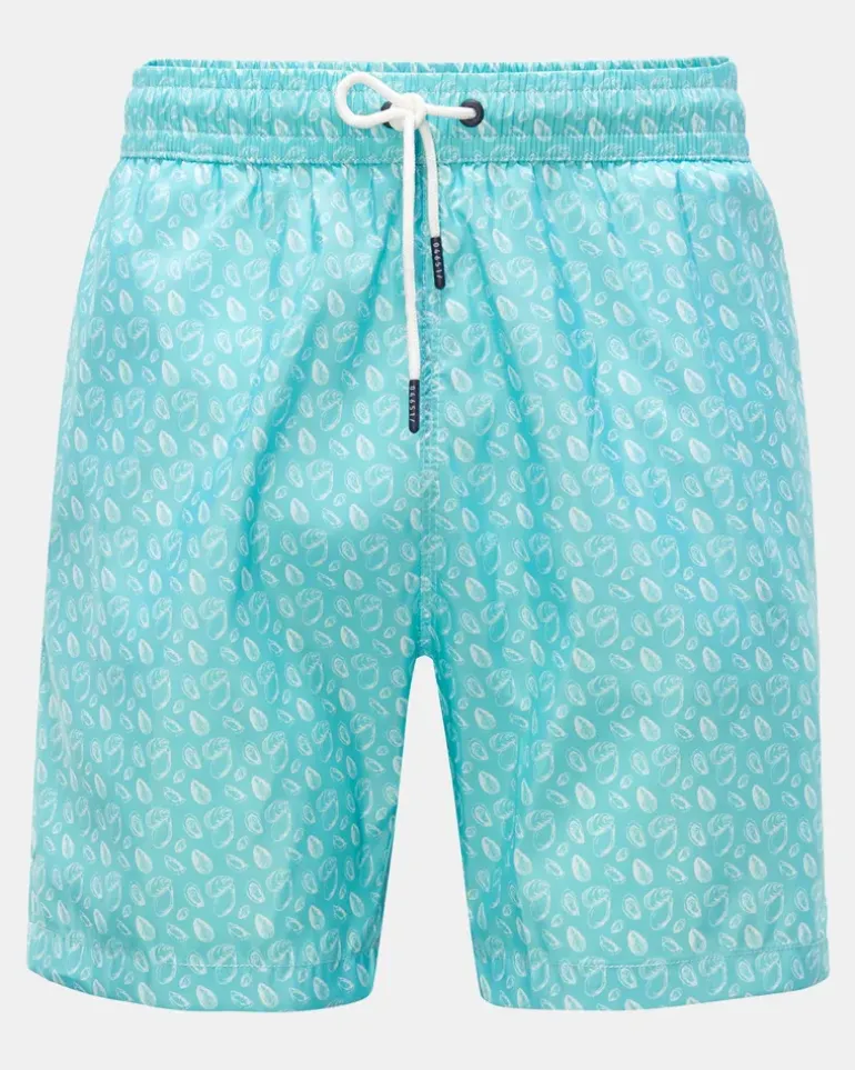 Herren - Badeshorts türkis gemustert