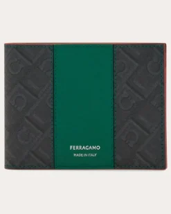 Herren Brieftasche Ferragamo Monogram - Citymatch Capsule Grün