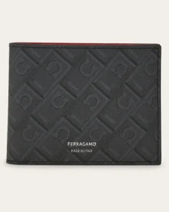 Herren Brieftasche Ferragamo Monogram Rot