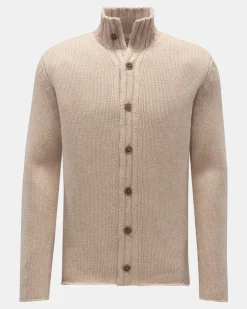 Herren - Cashmere Cardigan beige