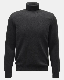 Herren - Cashmere Rollkragenpullover grau