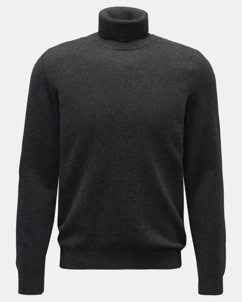 Herren - Cashmere Rollkragenpullover grau