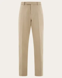 Herren Chinohose aus Baumwolle und Kaschmir Beige