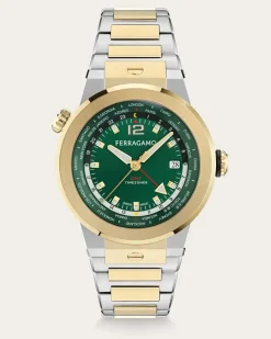 Herren F-80 gmt Uhr Grün