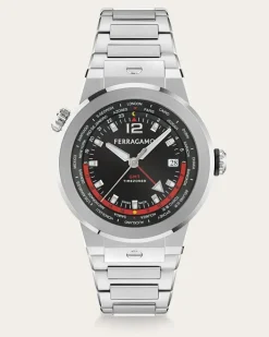 Herren F-80 gmt Uhr Schwarz