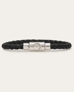 Herren Flechtarmband (20cm) Schwarz