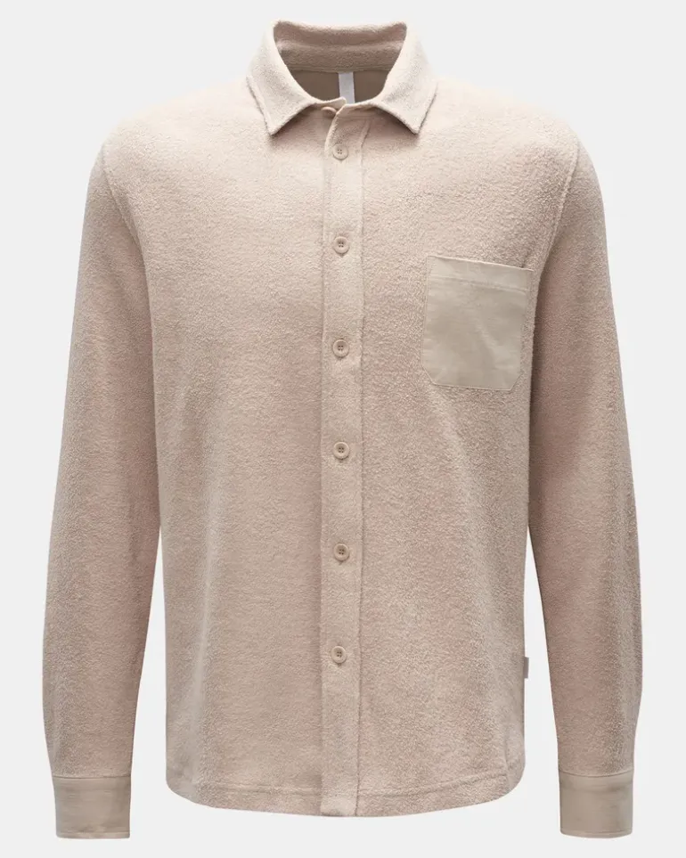 Herren - Fleece-Hemd 'Oyster' beige