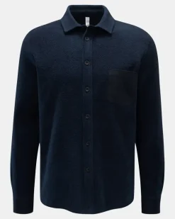 Herren - Fleece-Hemd 'Oyster' navy